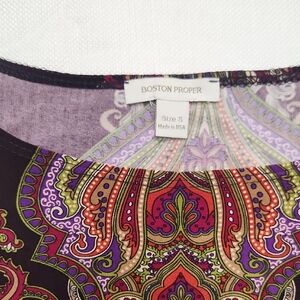 Boston Proper Multicolor Paisley Blouse